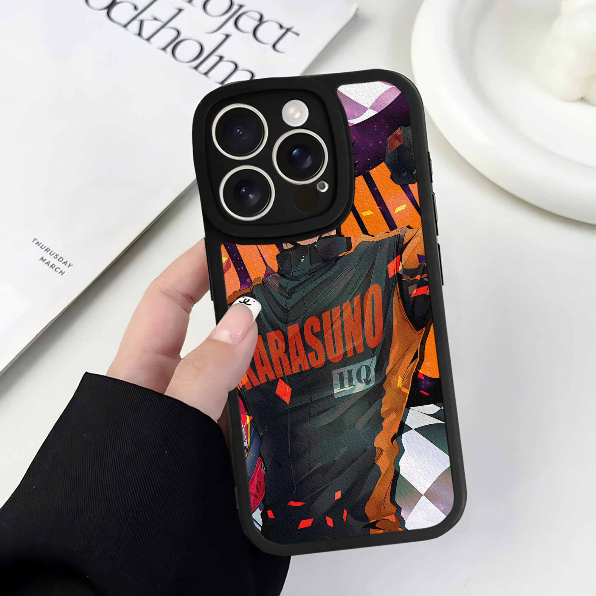 （画像用） ハイキュー!! Haikyu!! 【iPhone 16シリーズ対応】シリコンスマホケース（レザー調） 材質：シリコン